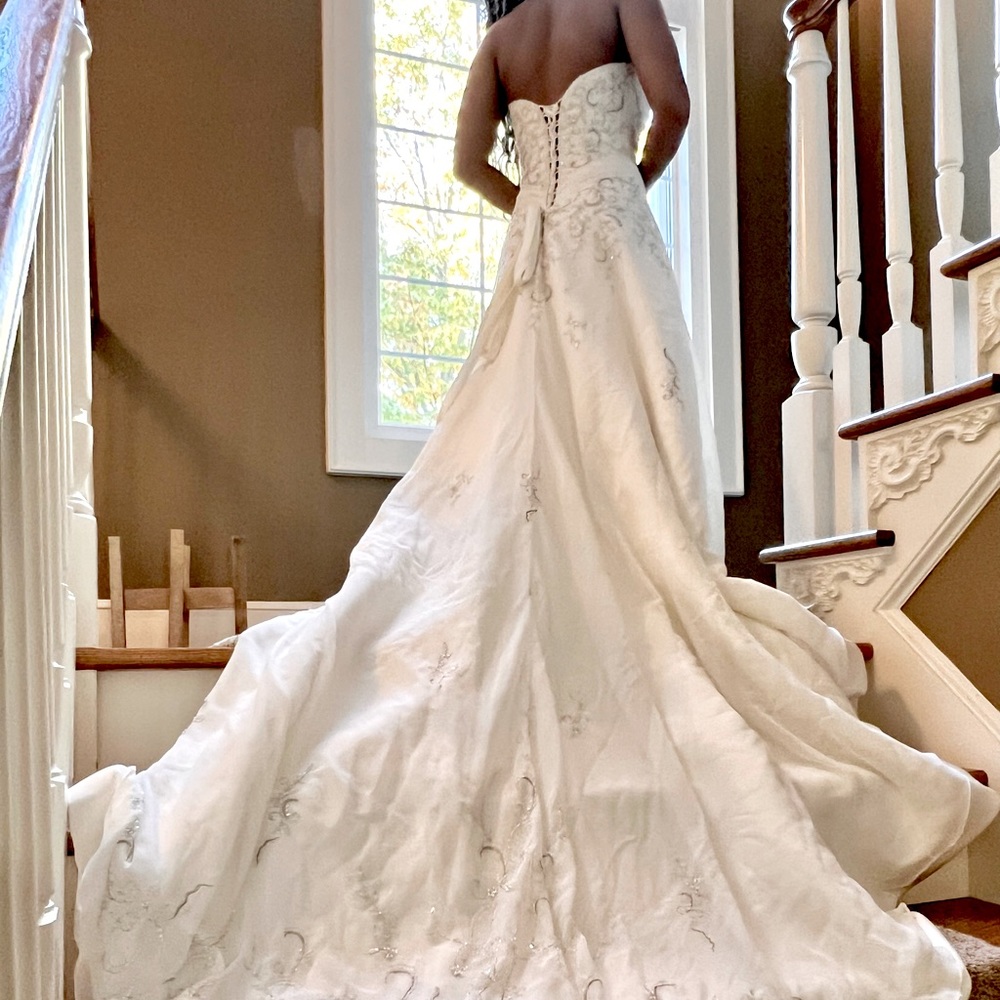 Extravagant and Elegant Strapless Wedding Dress